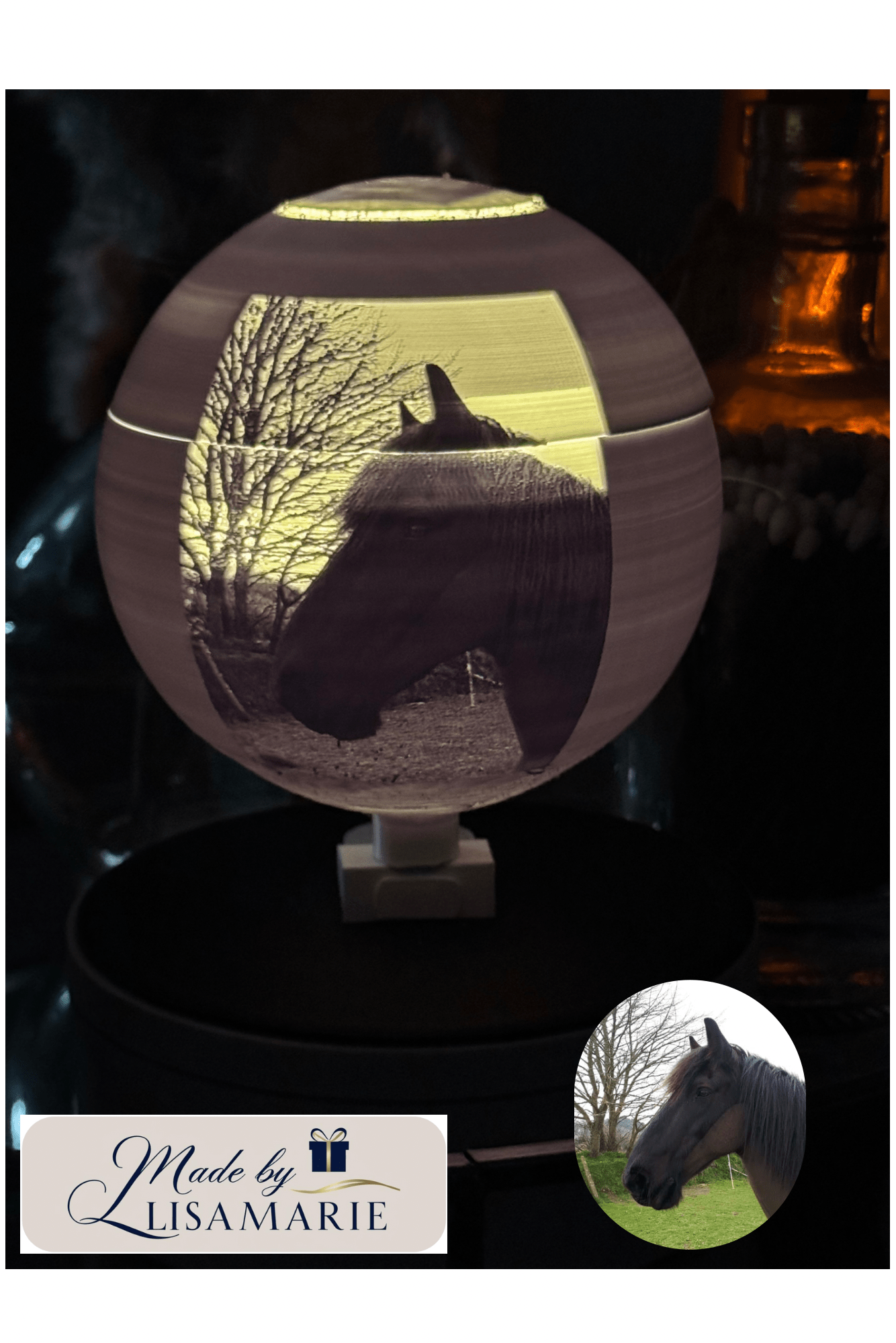 Personalised Lithophane Globe - Made By LisaMarie